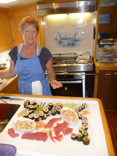 Penny and lunch of Tuna and Wahoo Penny and lunch of Tuna and Wahoo