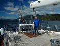 Aft deck fishing setup