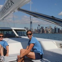 Penny and Jordi enjoying the NY harbour cruise
