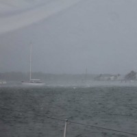 Strong gust in harbour